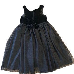 H&M Toddler Girl Navy Sparkle Tulle Party Dress Size 6-7